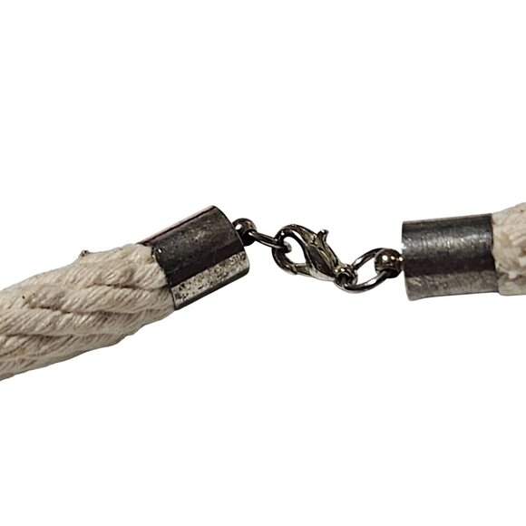 Handcrafted Bohemian Rope Necklace Colorful Pink Purple Tassels Fashion Jewelry - Picture 4 of 6